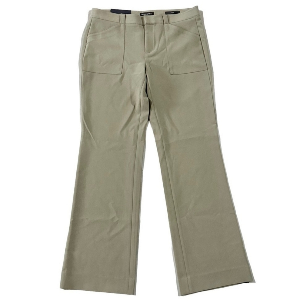 NWT Banana Republic Olive Green Logan Trouser Pants Sz 10